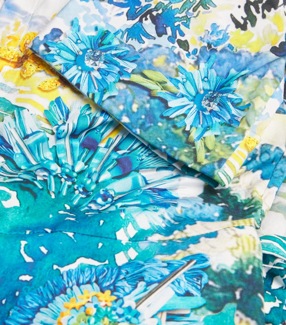 Mary Katrantzou Satin Como Shirt Midi Dress