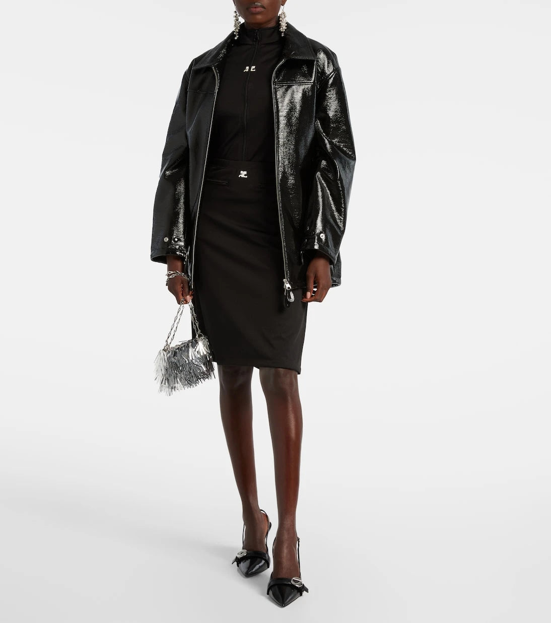 Courrèges - Coated cotton-blend jacket