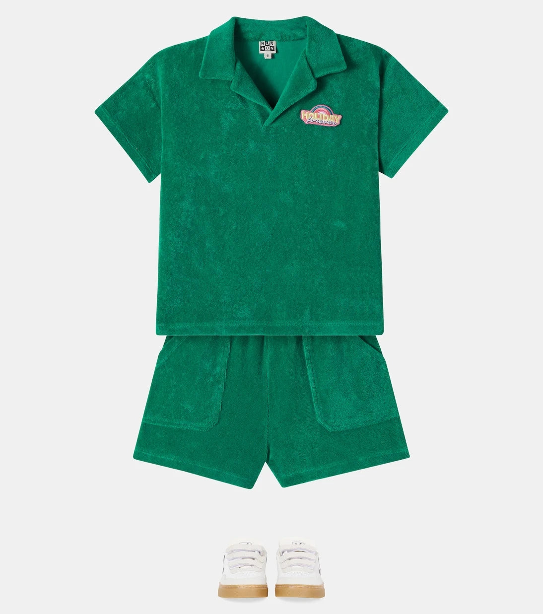 Bonton - Embroidered cotton terry polo shirt