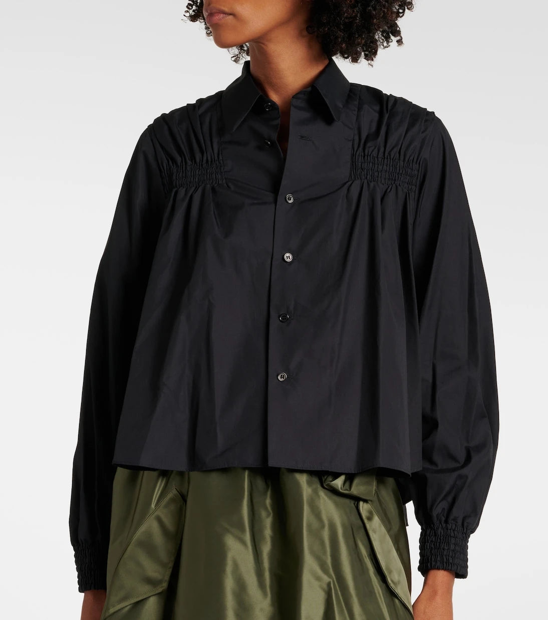 Noir Kei Ninomiya - Shirred cotton shirt