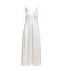 Bocan White Lace-Trim Slip Dress