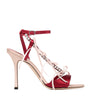 Jimmy Choo Pink Lula 100 Satin Sandals
