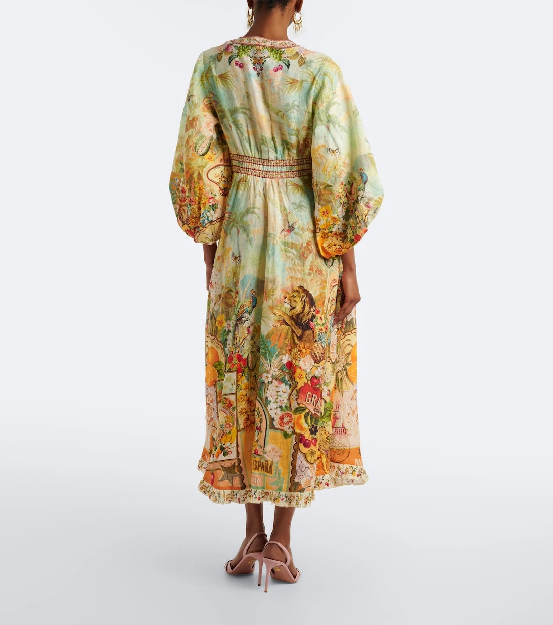 Camilla - Printed linen maxi dress
