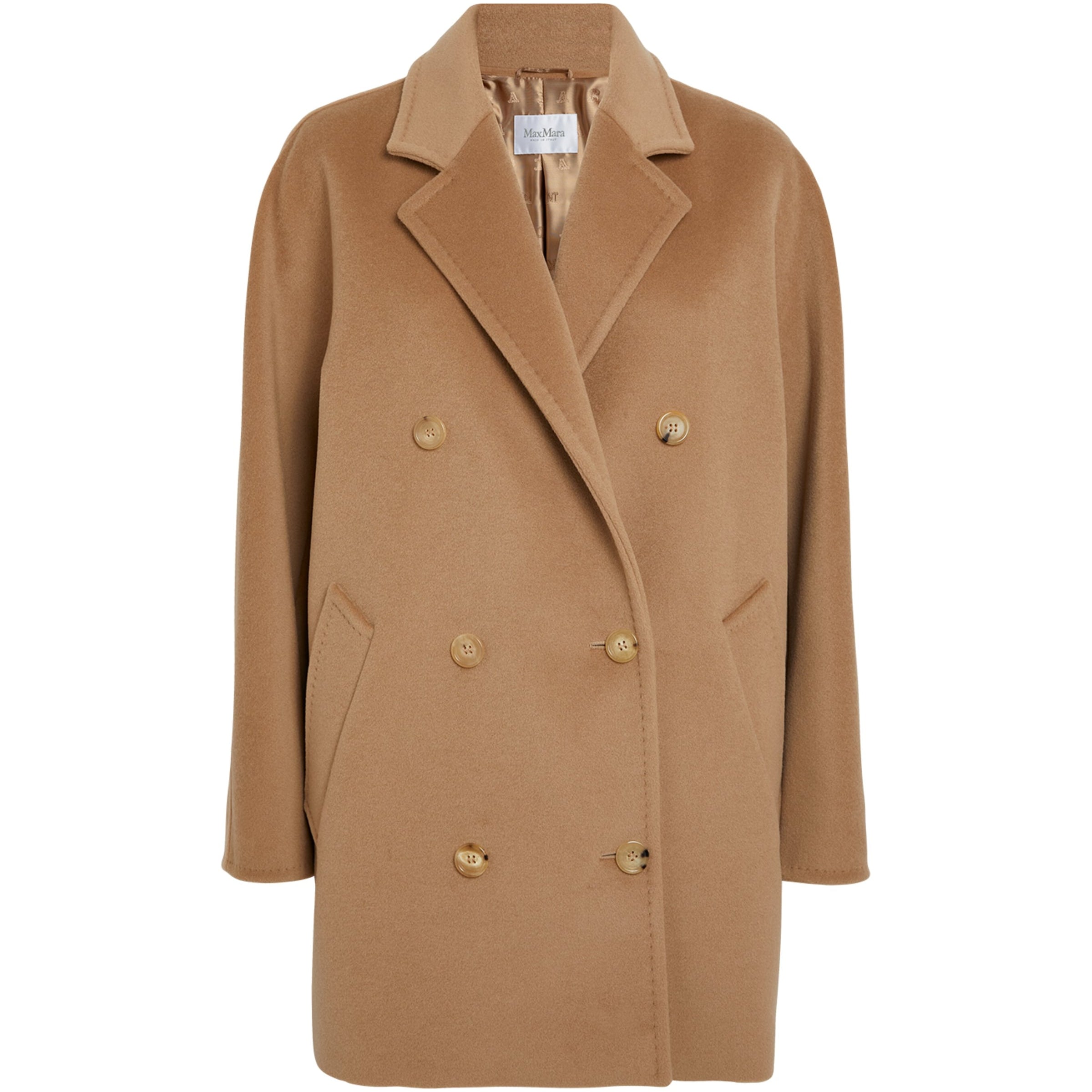 Max Mara Beige Wool-Cashmere Rebus Coat