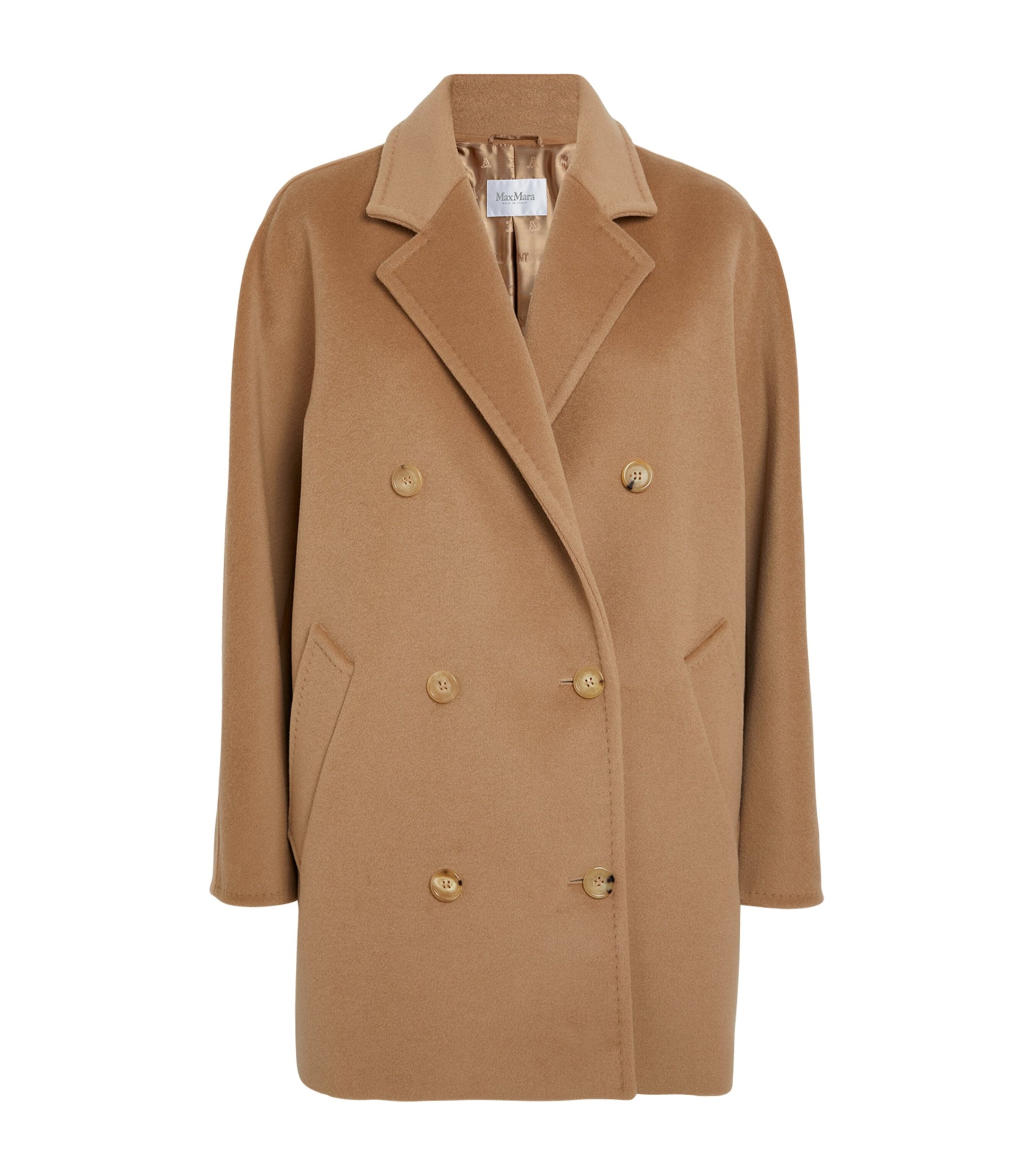 Max Mara Beige Wool-Cashmere Rebus Coat