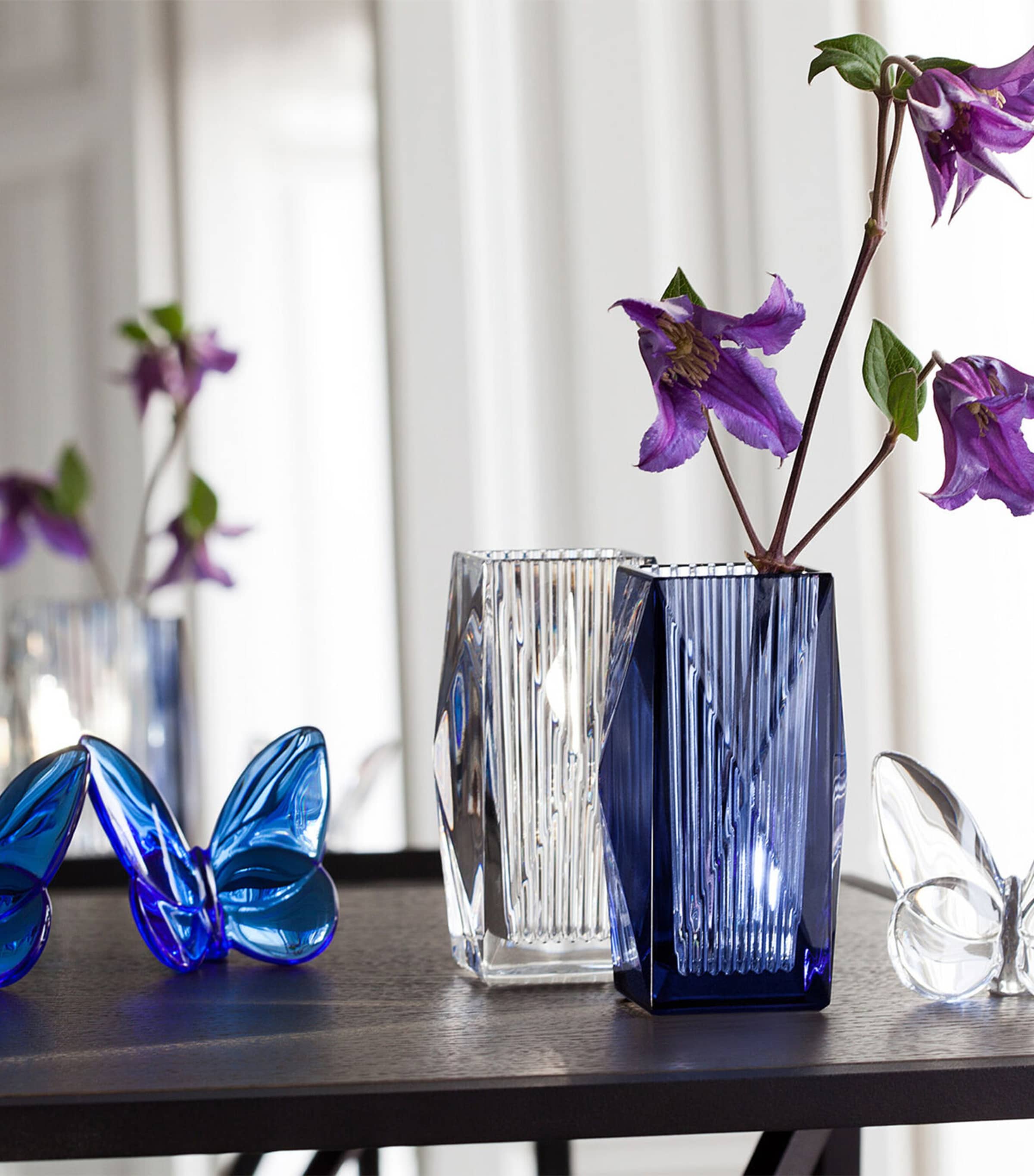 Baccarat Papillon Lucky Butterfly Blue Ornament