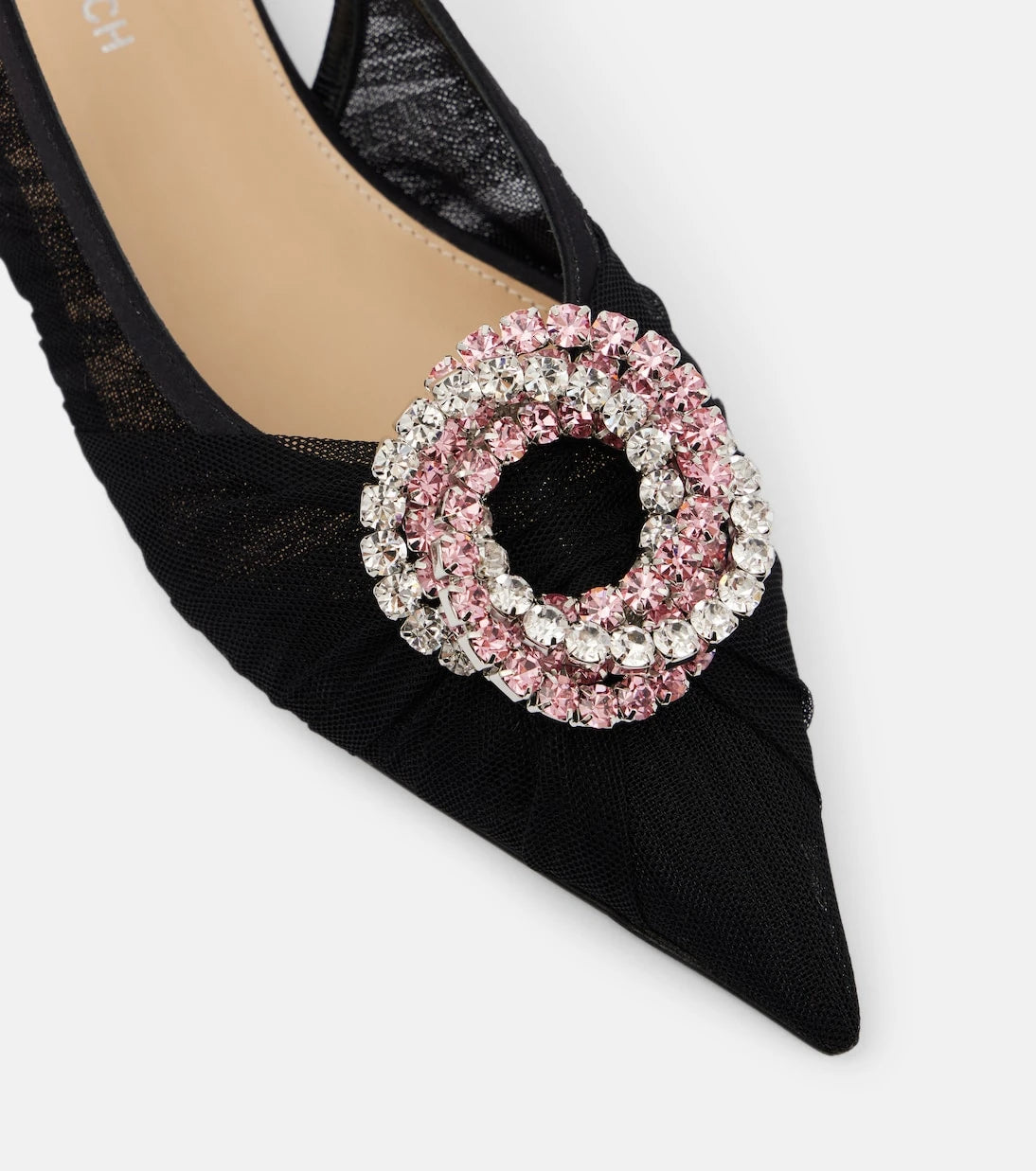 Mach & Mach - Galaxy tulle slingback flats