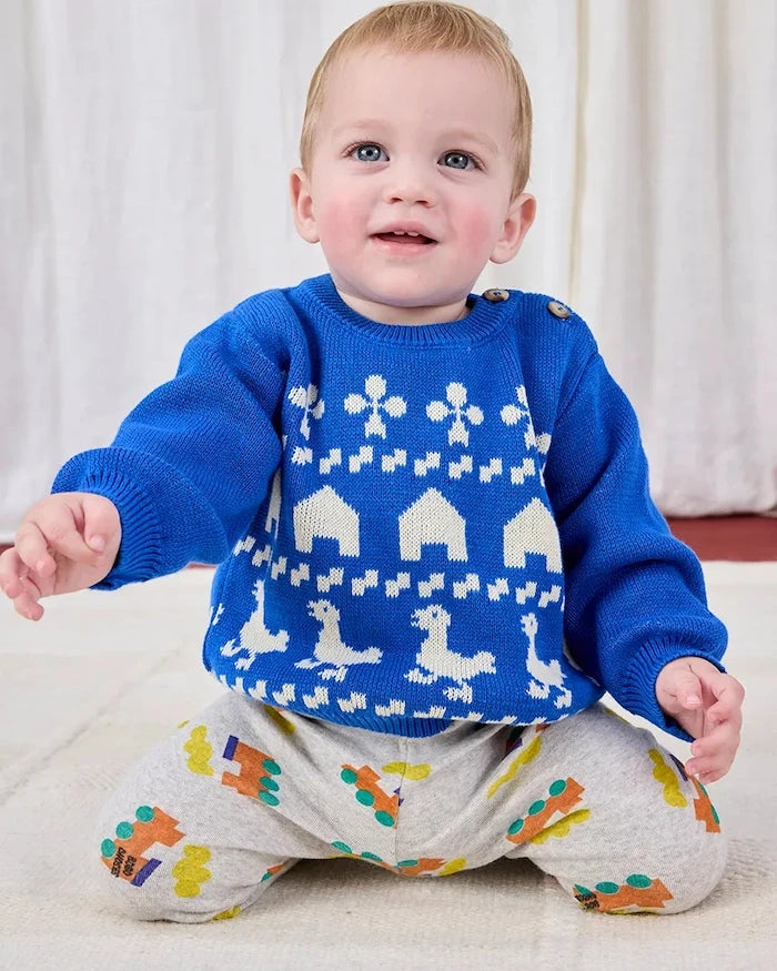 Bobo Choses Farm jacquard Bebek Pamuklu Kazak