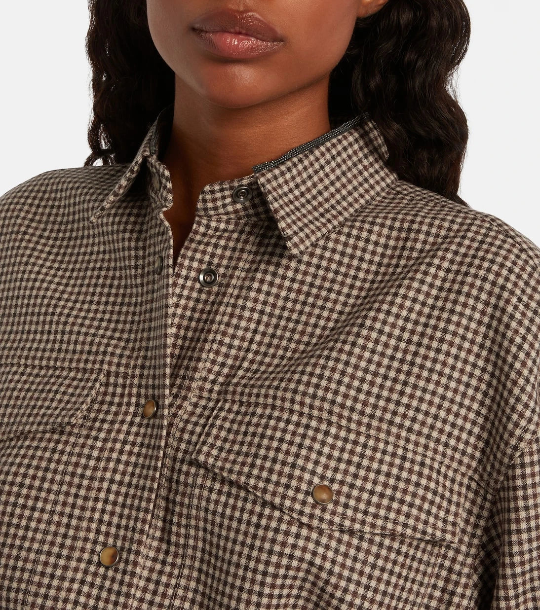 Brunello Cucinelli - Checked virgin wool overshirt