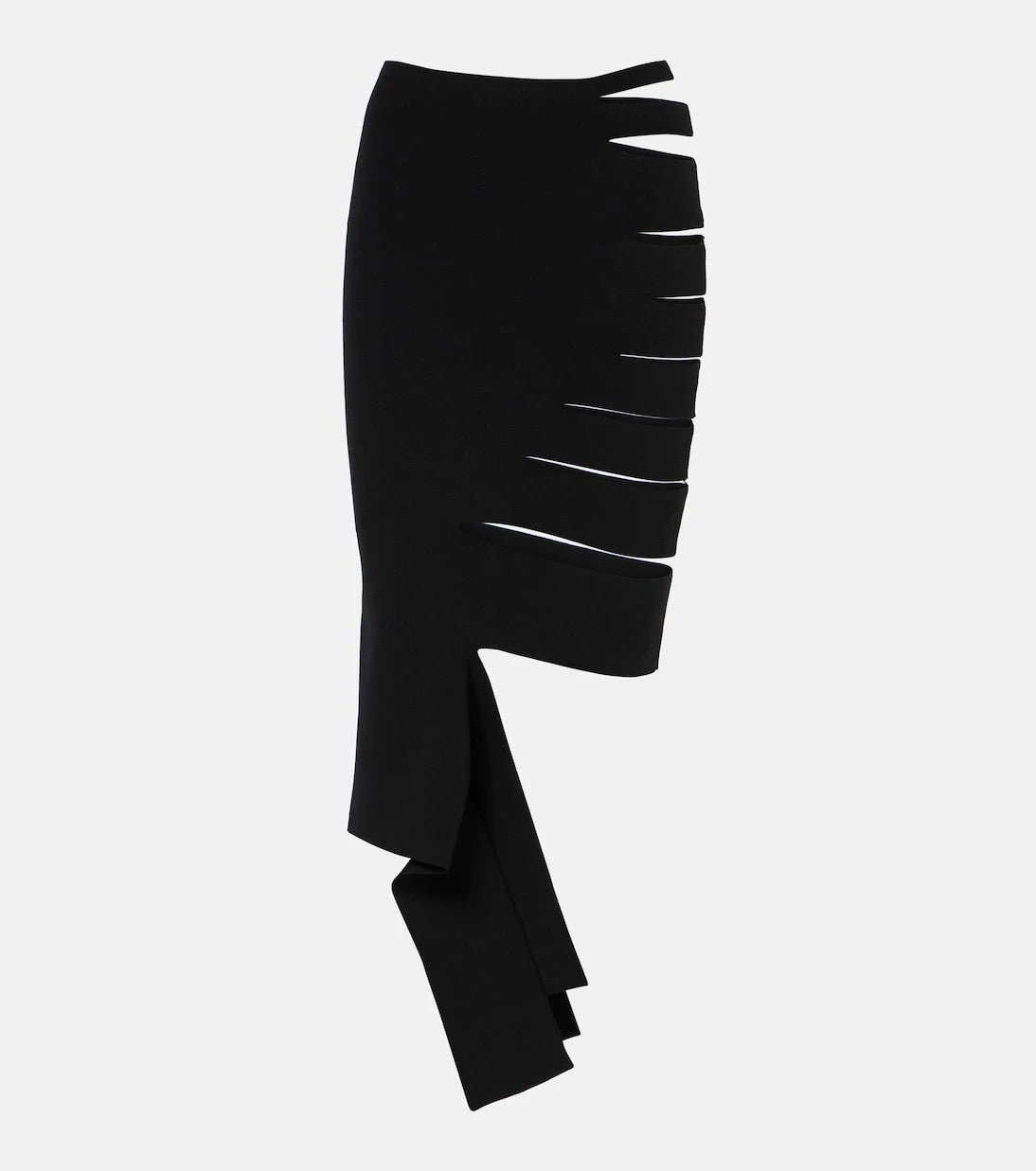 Mugler - تنورة ميدي بقصّة غير متماثلة