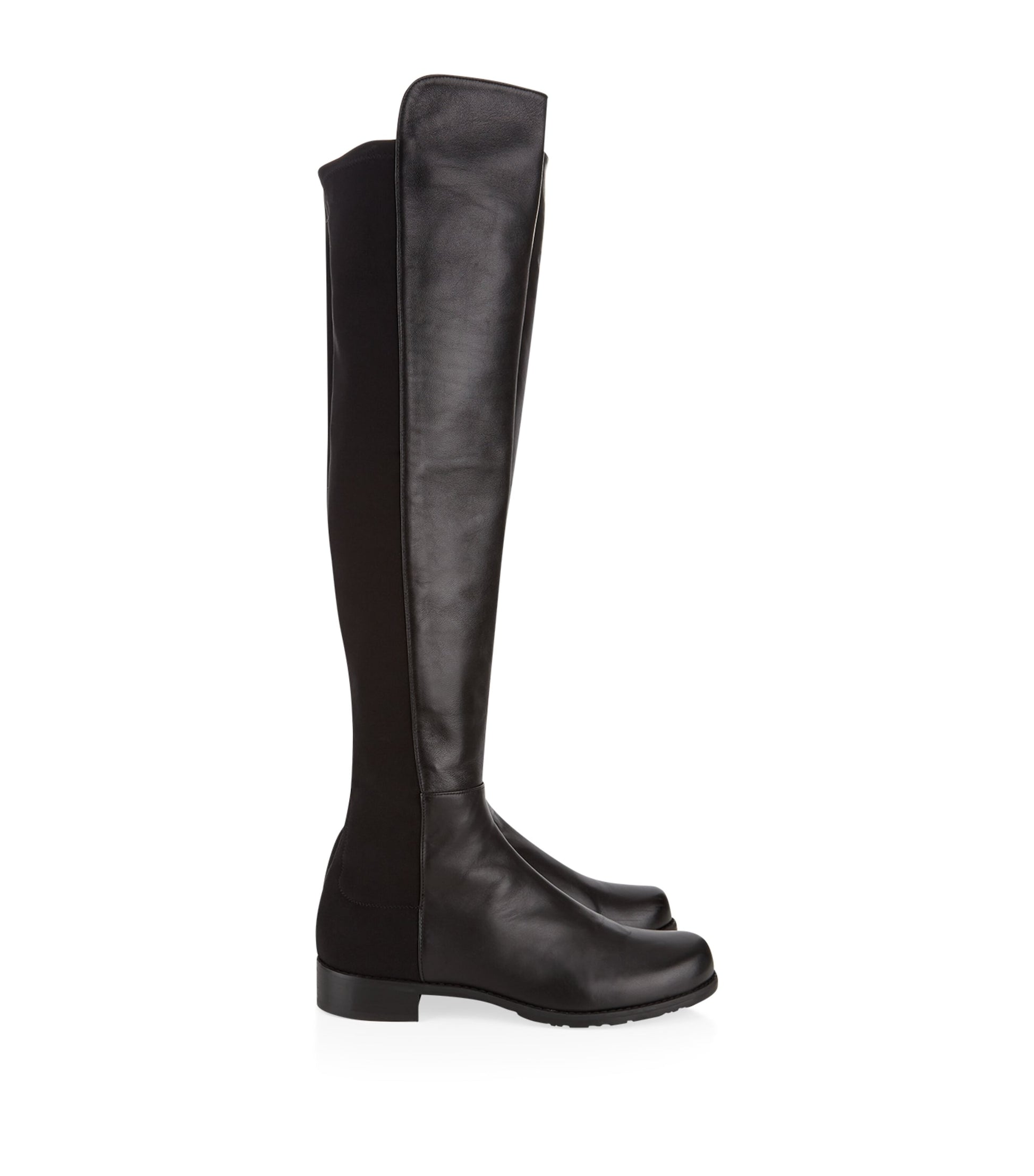 Black Leather 5050 Over-The-Knee Boots