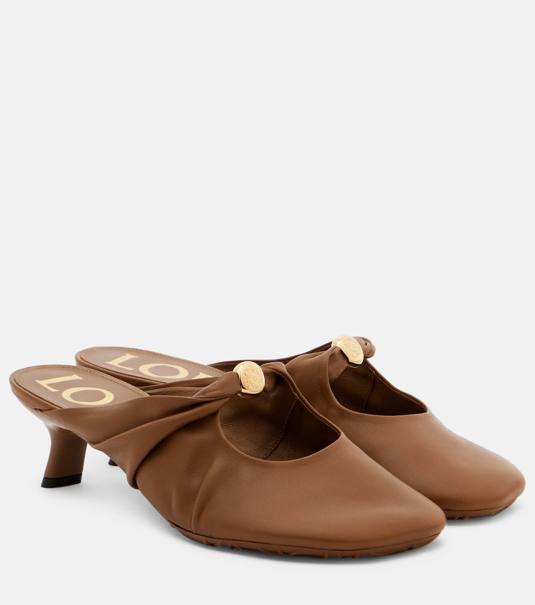 Loewe - Pebble 45 leather mules