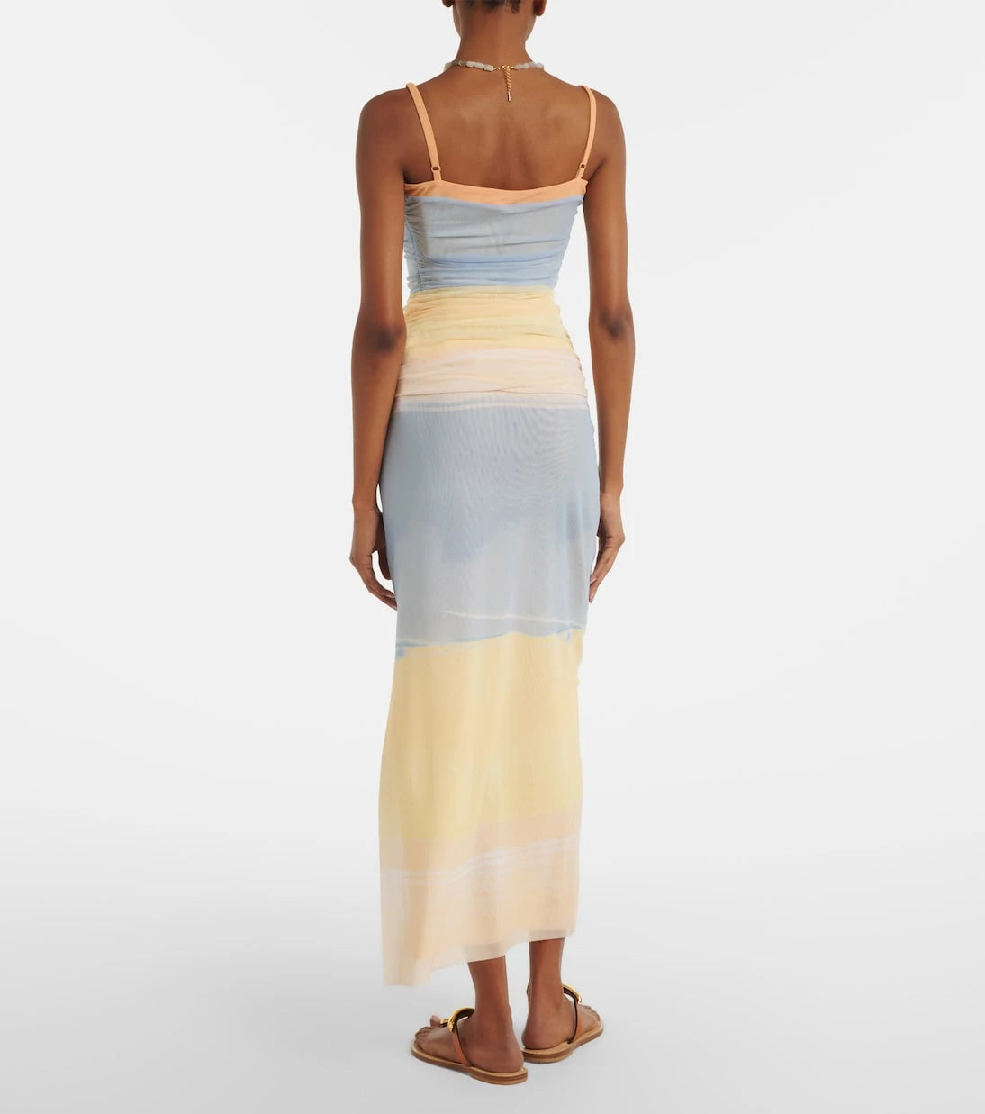SIR - Printed mesh maxi skirt