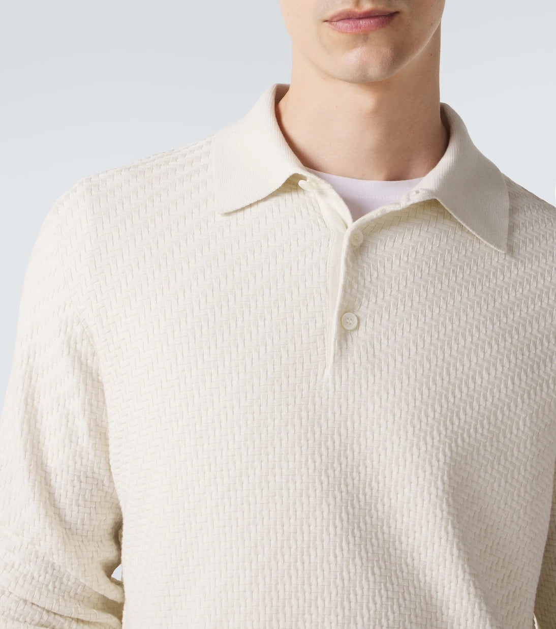 Brioni - Cotton, silk, and cashmere polo sweater