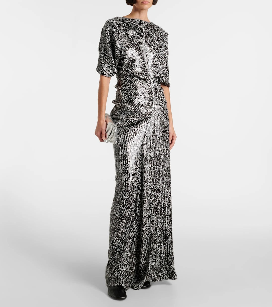 Dries Van Noten - Payetli büzgülü elbise