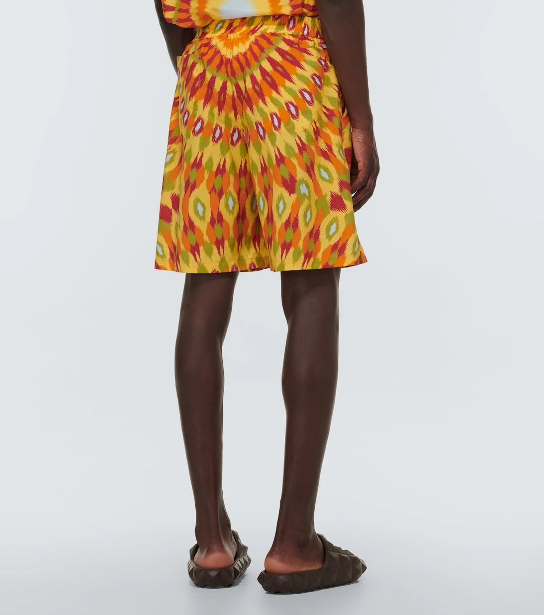 Valentino - Printed silk and cotton Bermuda shorts