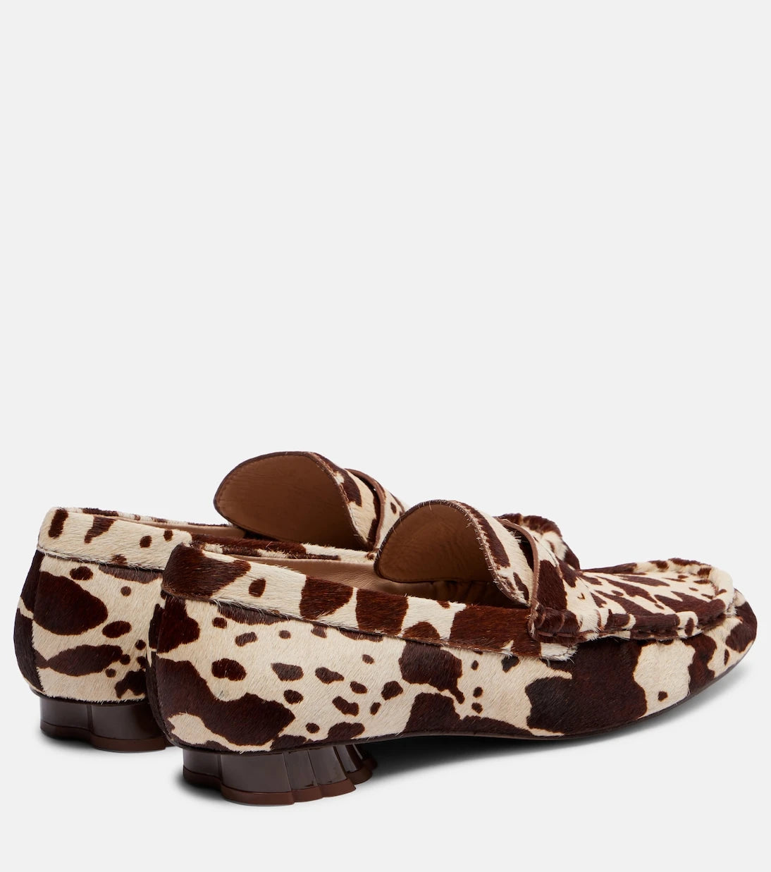 Farm Rio - Printed calf hair penny loafers