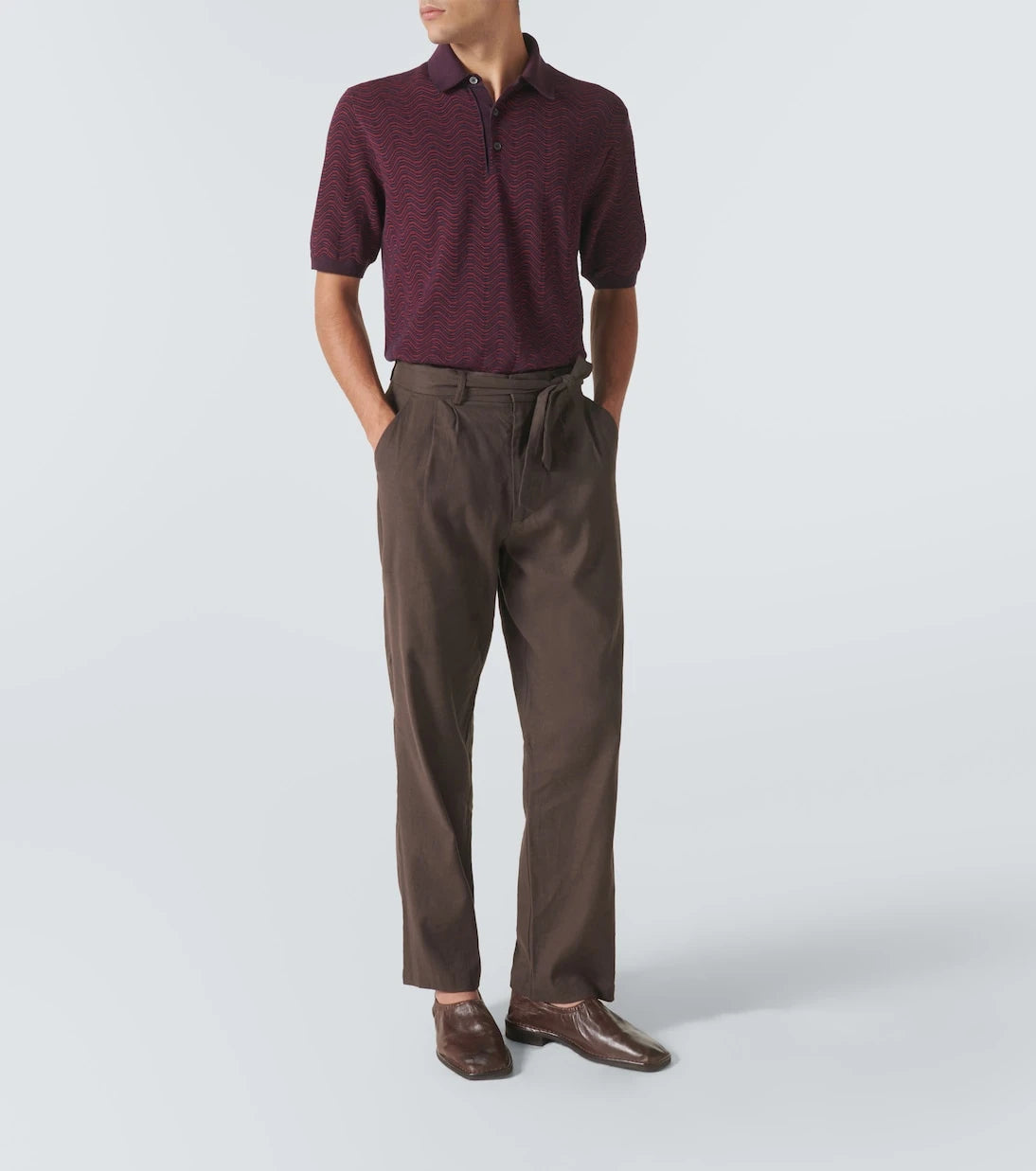 Missoni - Zigzag yün karışımlı polo tişört