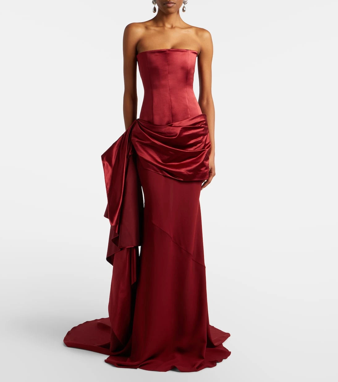 Alex Perry - Draped silk corset gown
