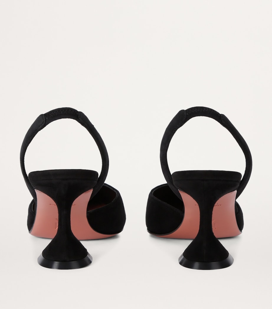 Black Suede Holli Slingback Pumps 70