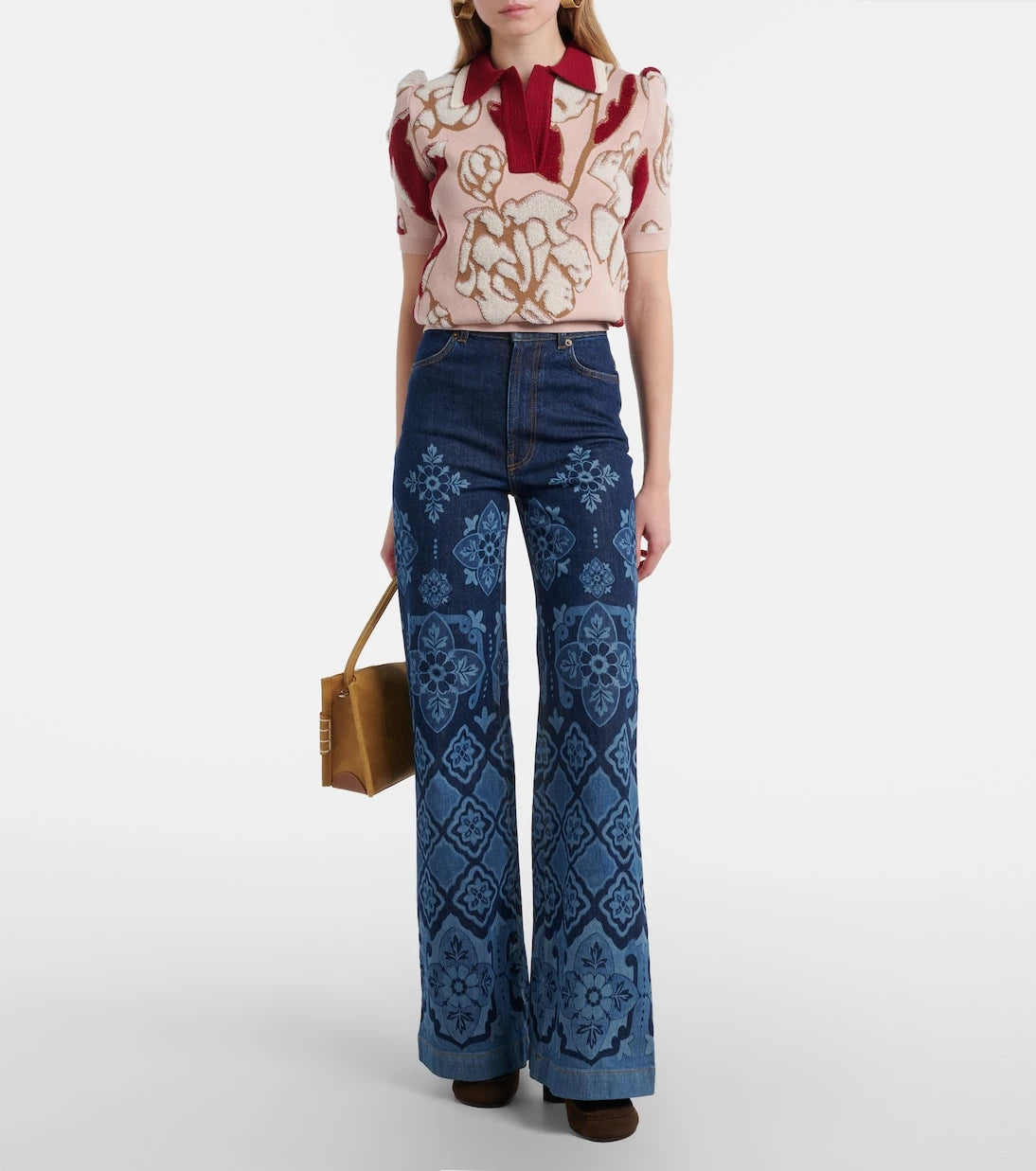 La DoubleJ - Pumped Up floral polo sweater