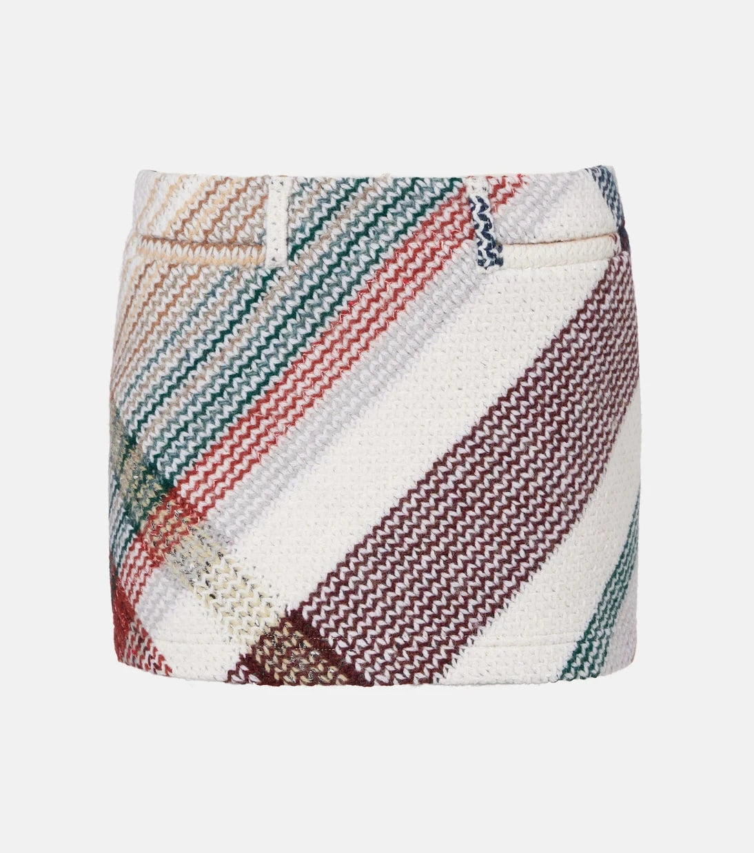 Missoni - تنورة قصيرة بنقشة الزجزاج من مزيج الصوف والقطن