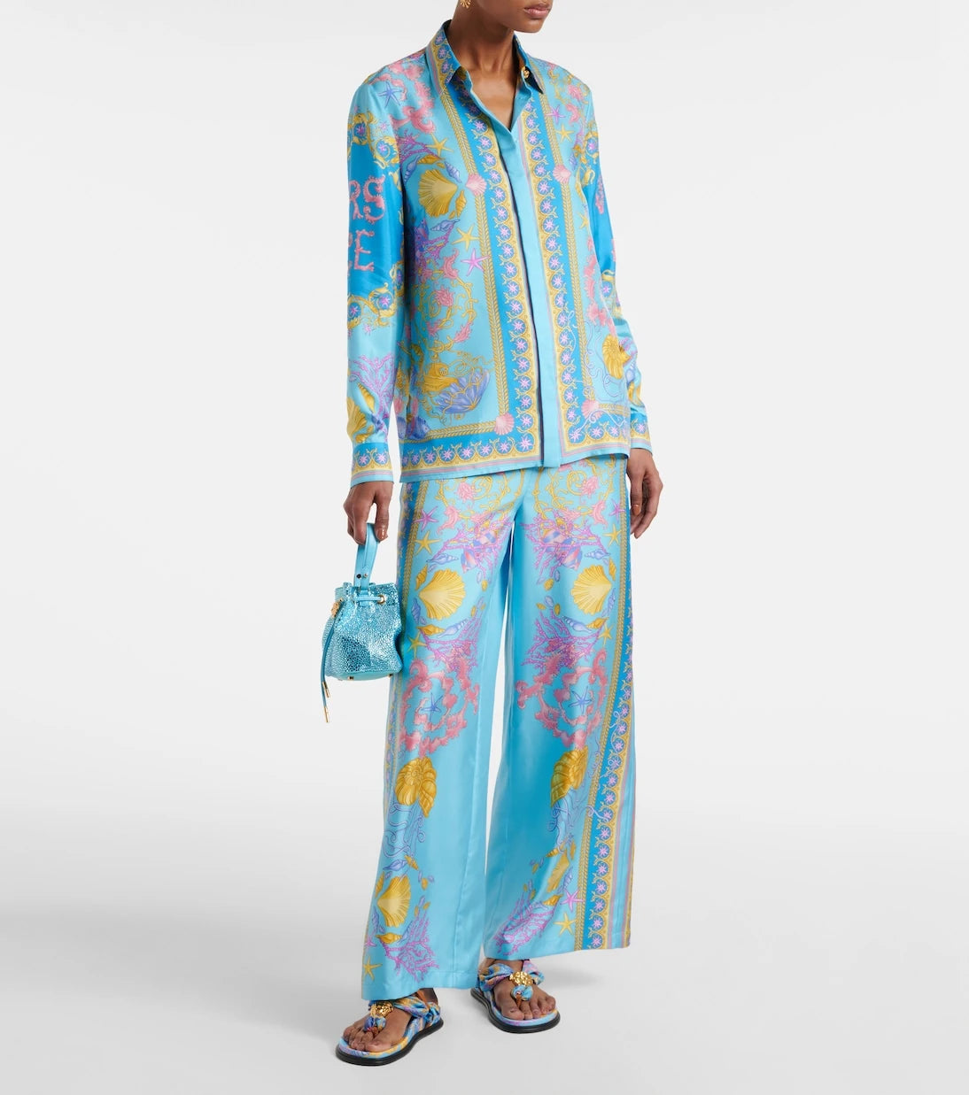Versace - Underwater Barocco silk twill shirt