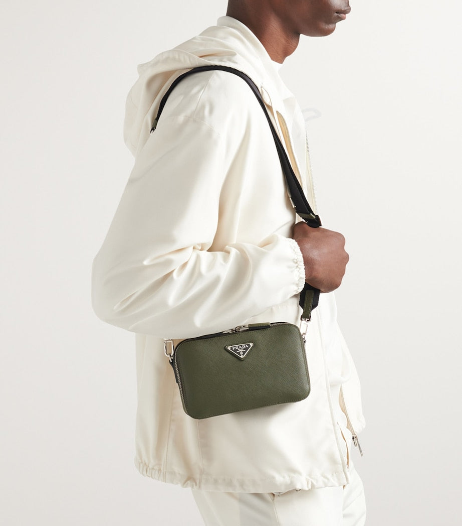 Prada Small Saffiano Leather Brique Cross-Body Bag