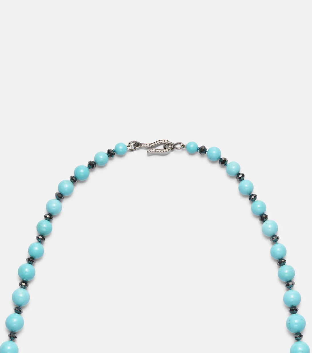 Ileana Makri - Beaded necklace with turquoise and diamonds