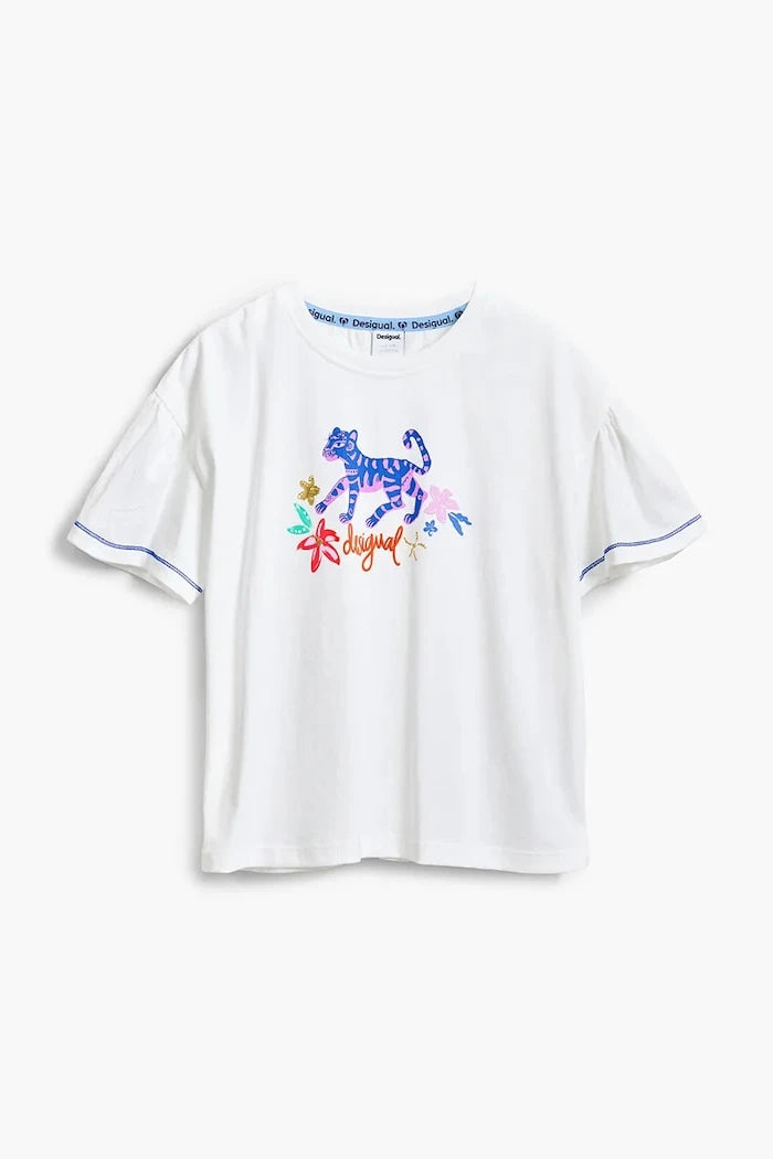 Детска памучна тениска Desigual