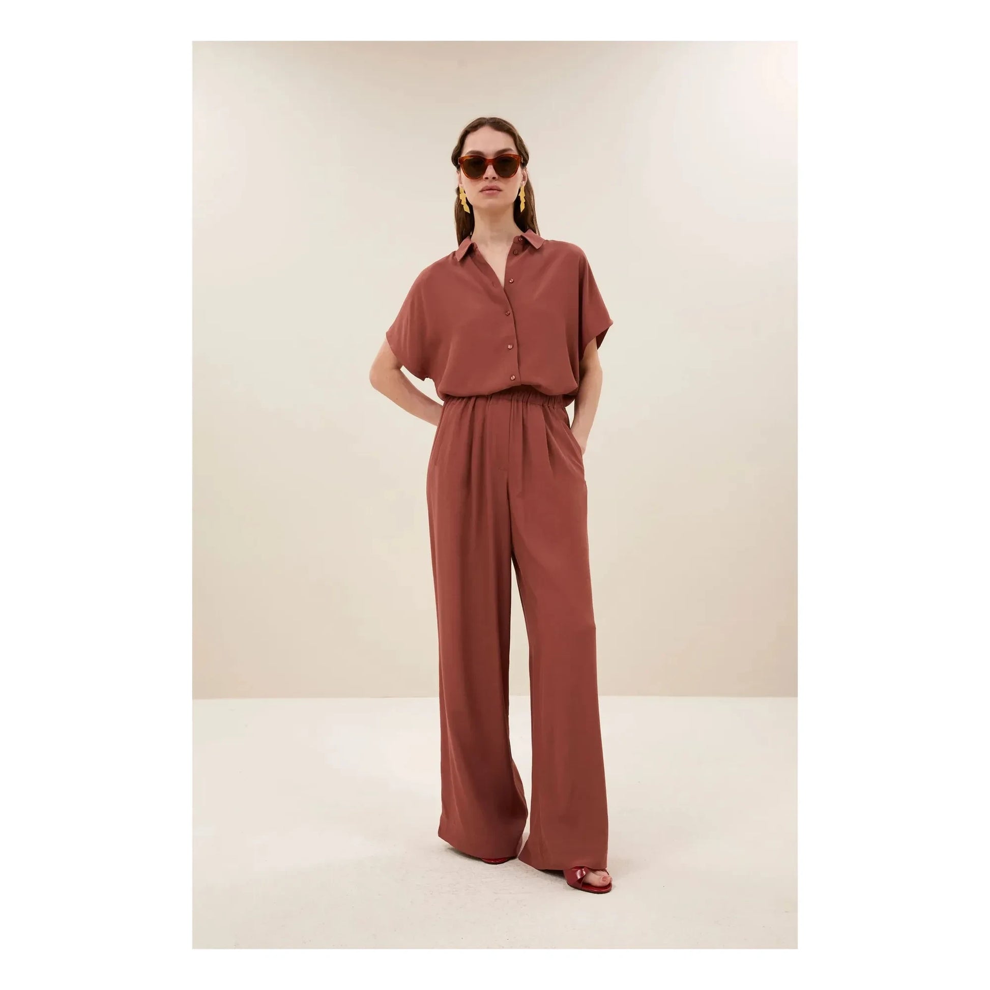 By Bar - Benji pants | Brick red