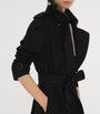 Burberry Black Gabardine Long Kensington Heritage Trench Coat
