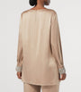 Satin Embellished Liguria Blouse