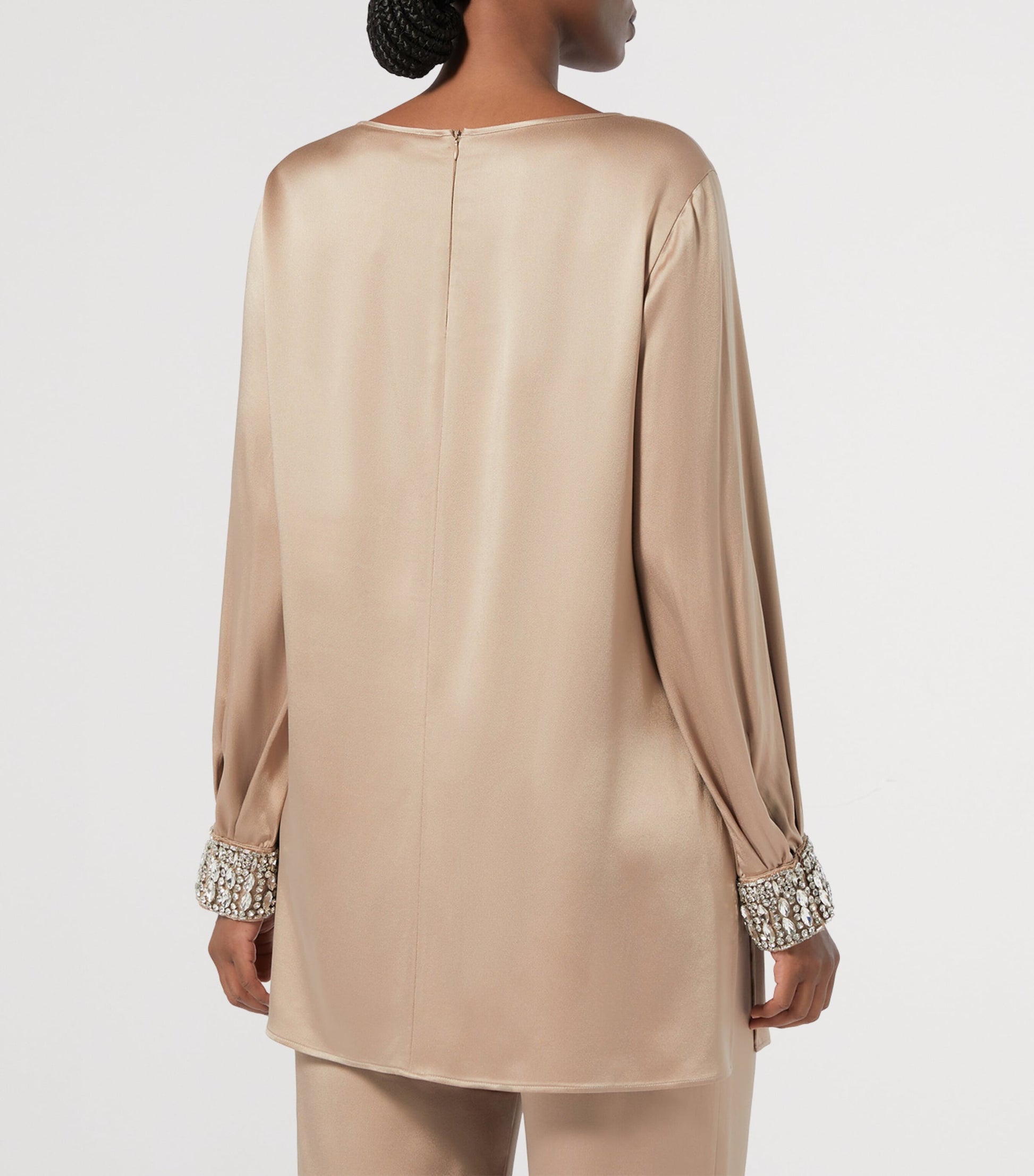 Satin Embellished Liguria Blouse
