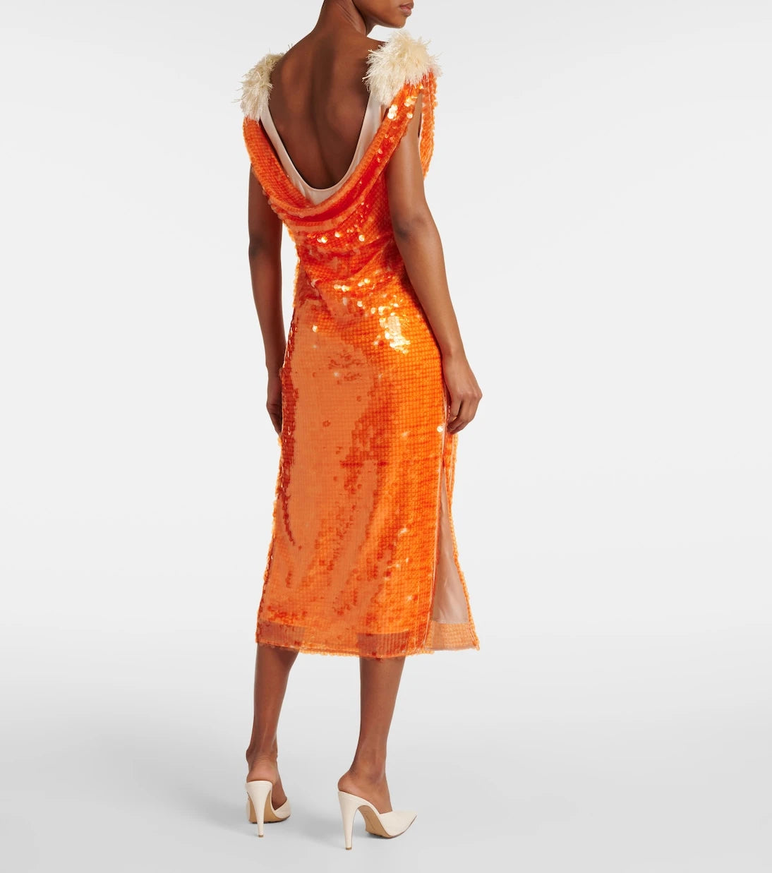 Xu Zhi - Sequined draped gown