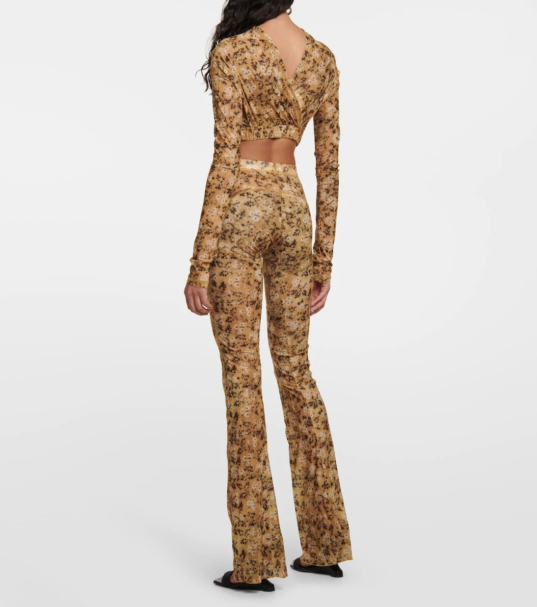 KNWLS - Floral flared jersey leggings