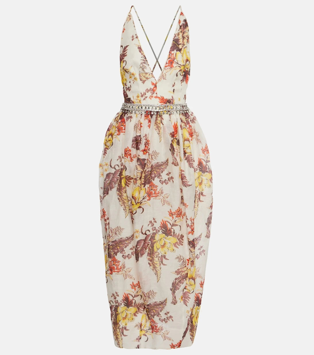 Zimmermann - Matchmaker embellished floral midi dress