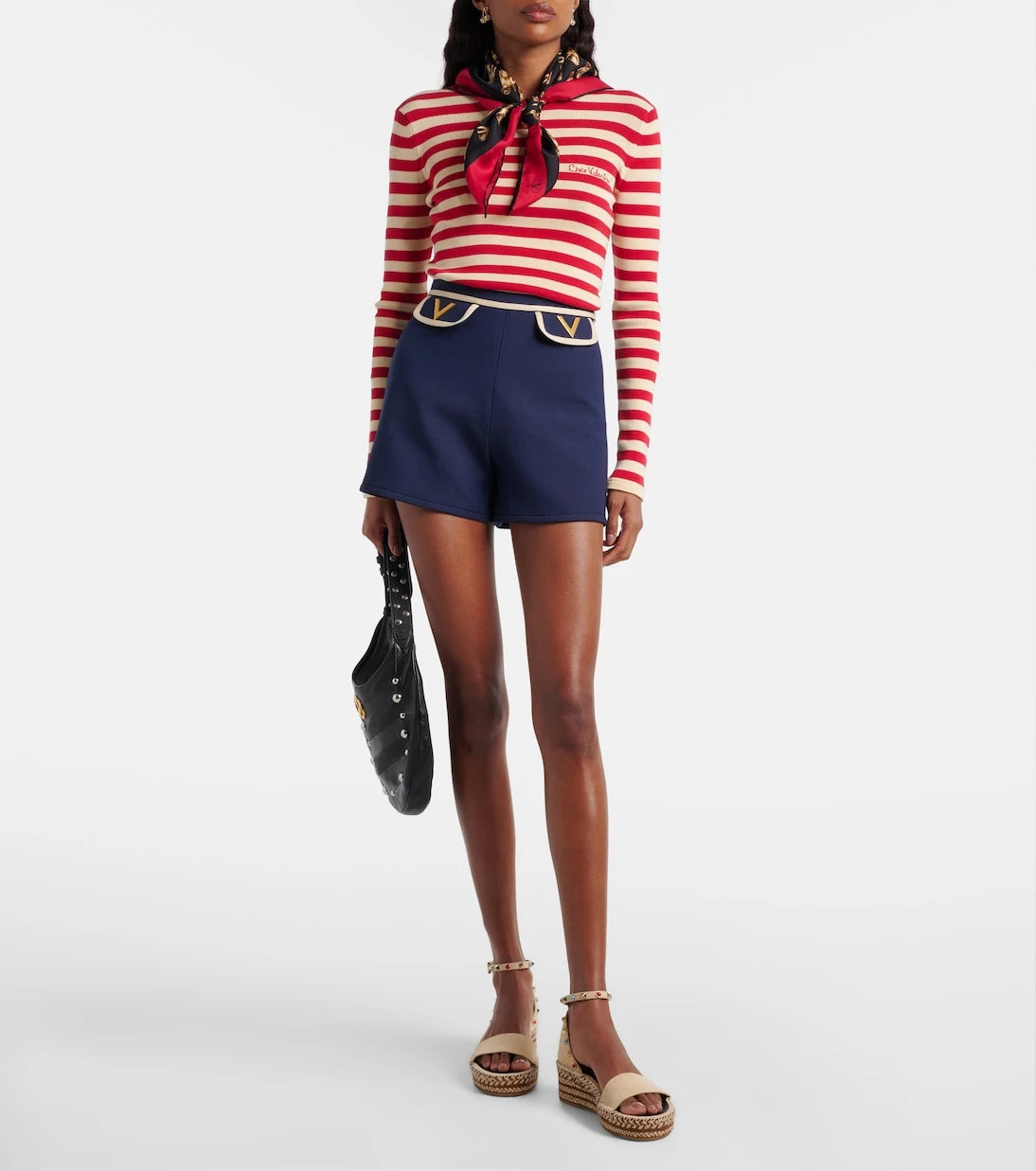 Valentino Garavani - Rockstud suede espadrille sandals