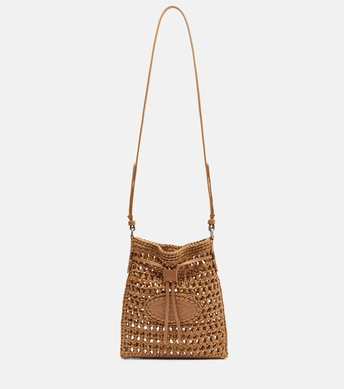 Tod's - EBL Mini raffia-effect bucket bag