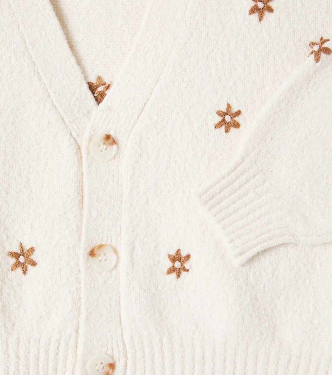Rylee + Cru - Embroidered cotton-blend cardigan