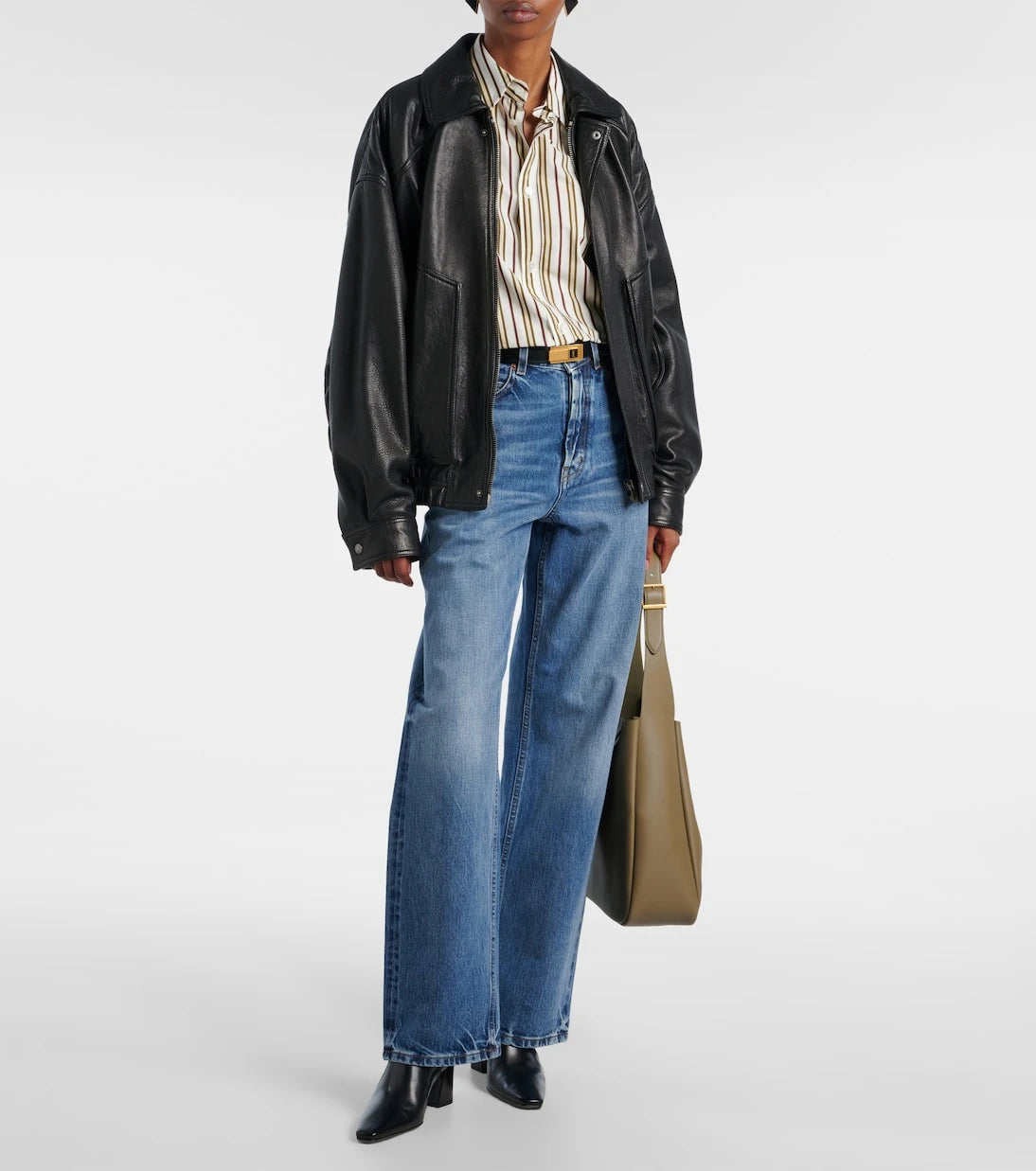 Saint Laurent - V-Waist wide-leg jeans