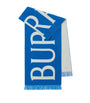 Blue Wool Logo Scarf