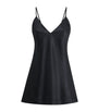 Skims Black Satin Cami Slip Dress