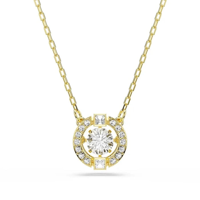 Swarovski altın kaplama kadın kolye, zirkonlu UNA