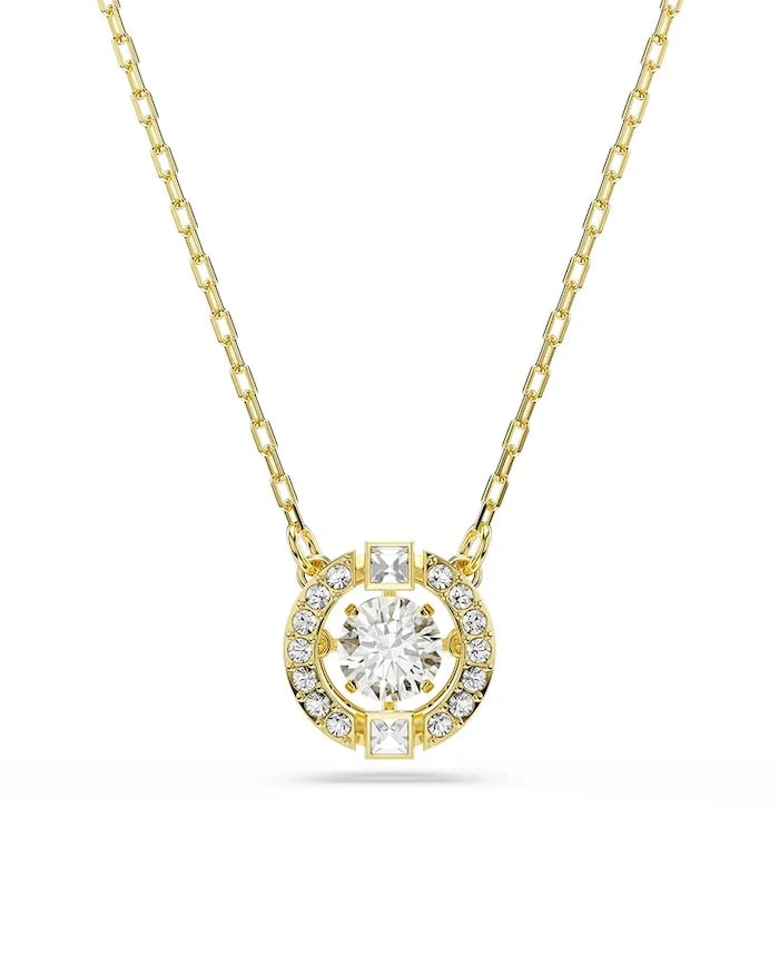 Swarovski altın kaplama kadın kolye, zirkonlu UNA