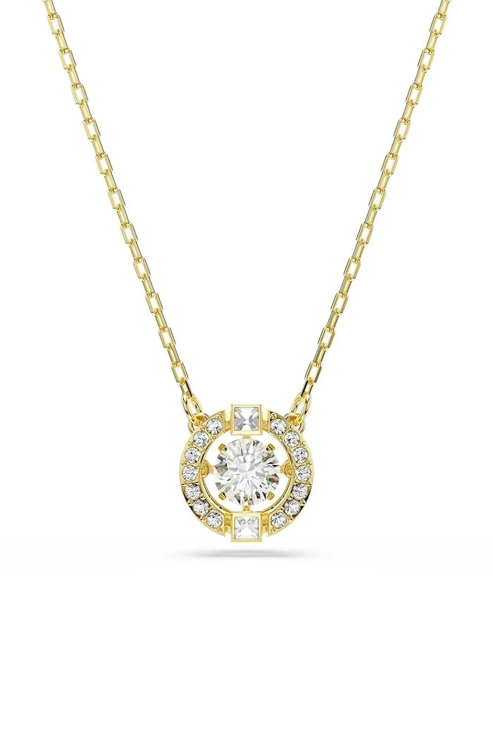 Swarovski altın kaplama kadın kolye, zirkonlu UNA
