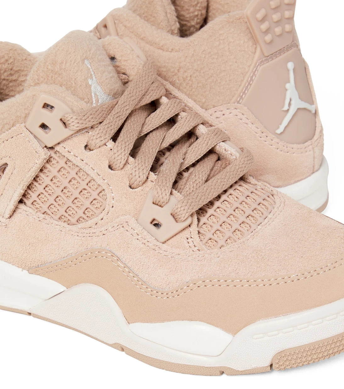 Nike Kids - Jordan 4 Retro leather-trimmed sneakers