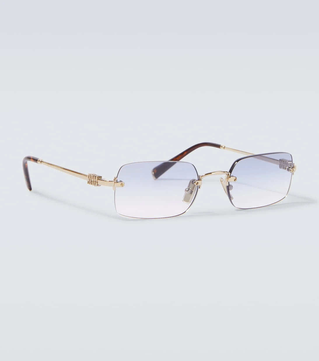 Miu Miu - Logo rectangular sunglasses