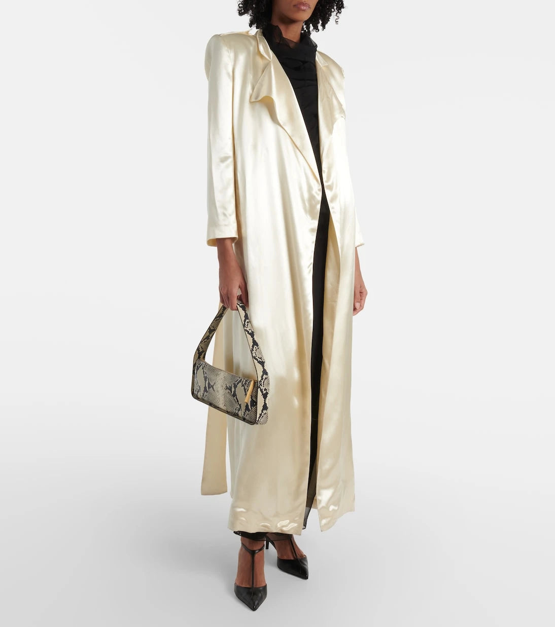 Khaite - Lori snake-effect leather shoulder bag