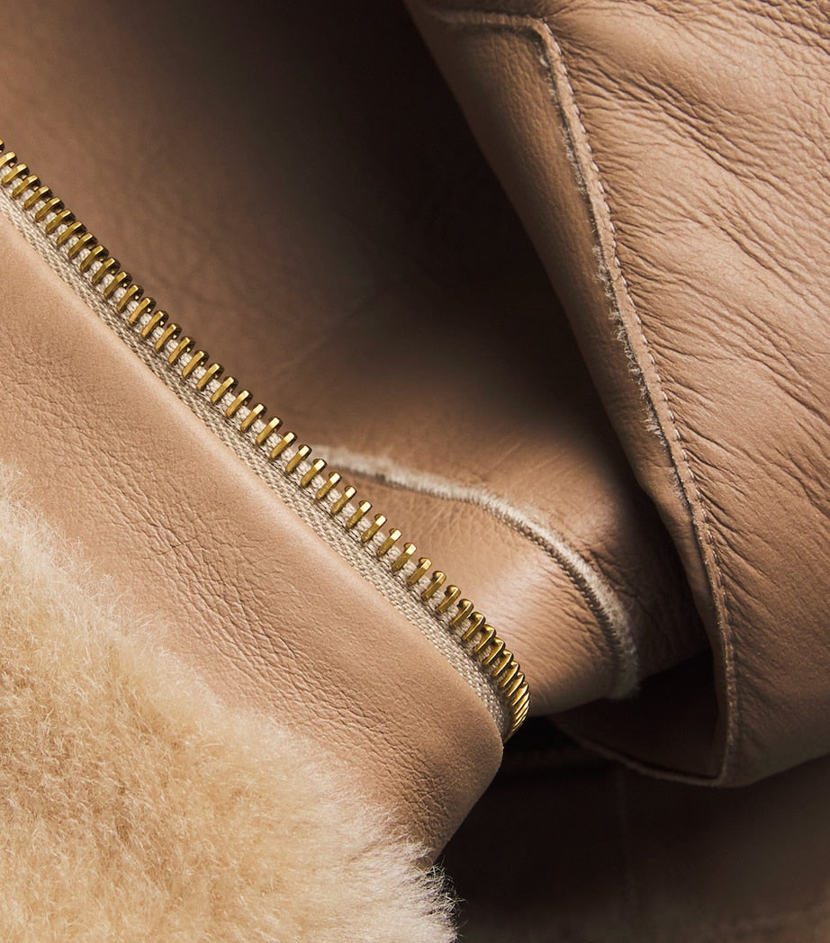 Max Mara Beige Shearling Jacket